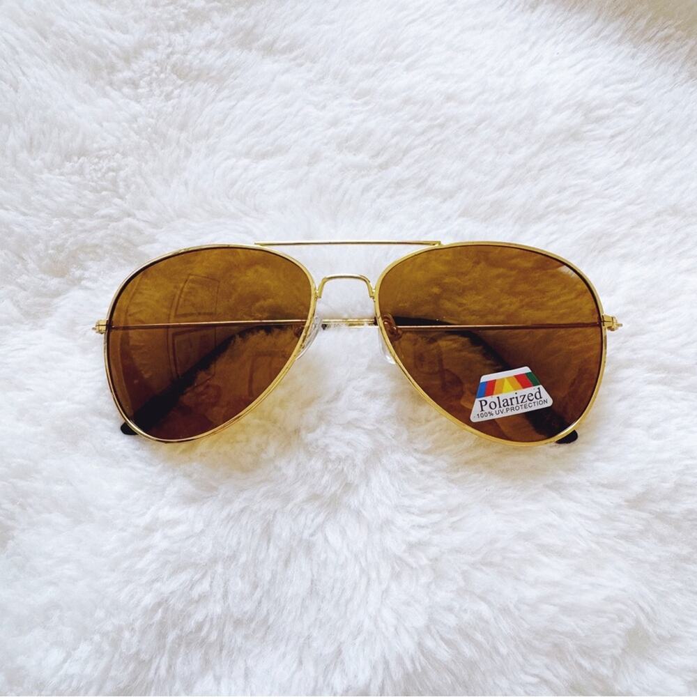 Edward Gold Polarized Aviator Classic Sunglasses